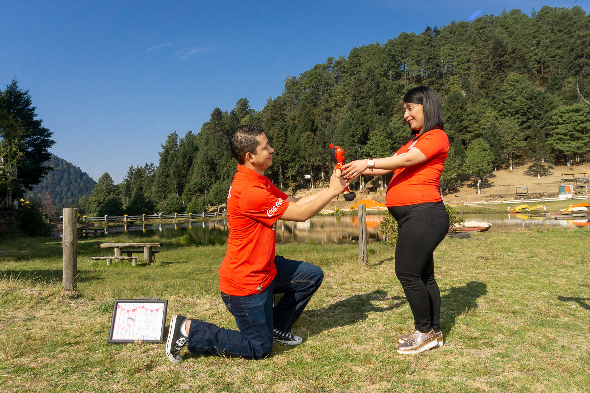 Sesión fotográfica de Sandy & Iván, maternidad en la marquesa.