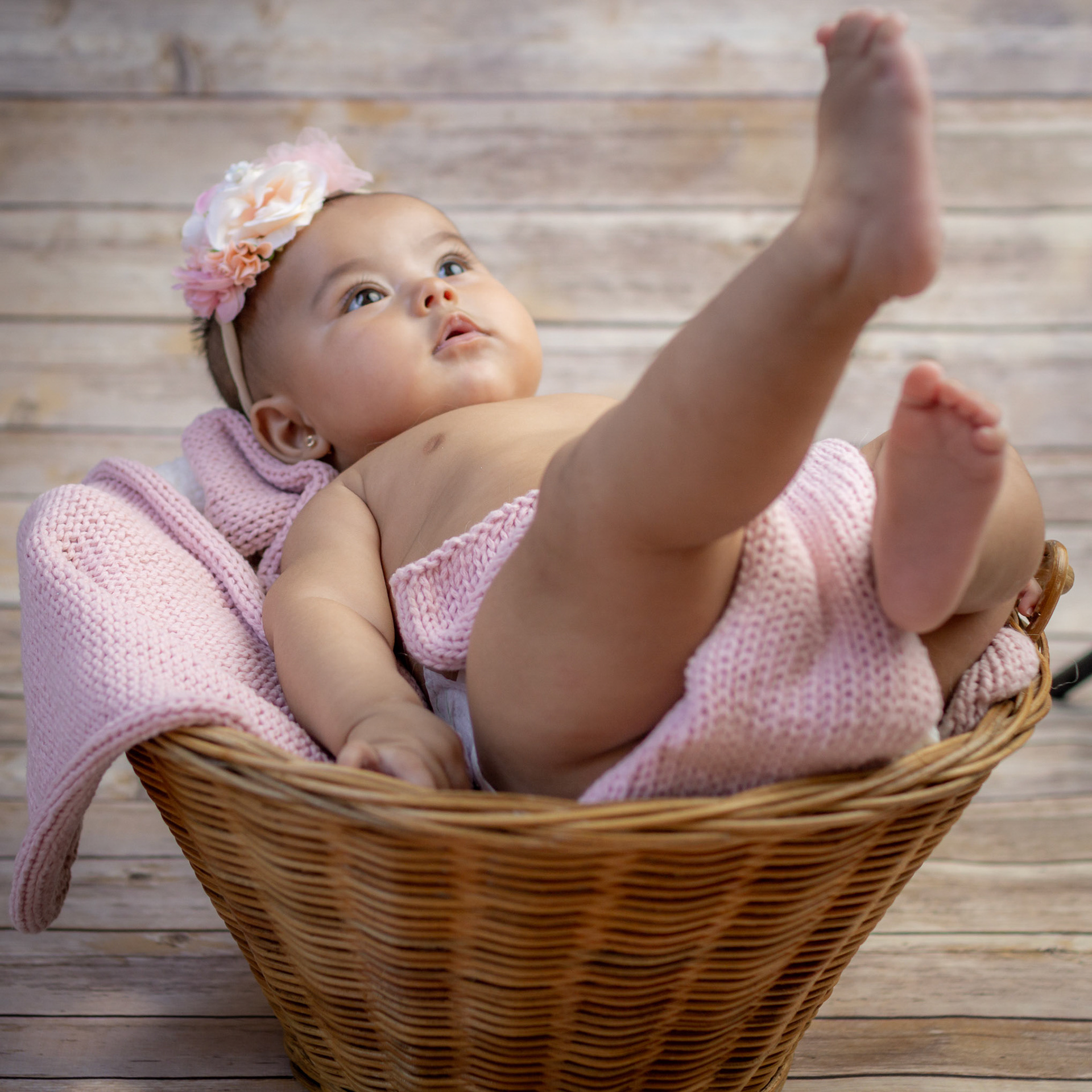 Sesión de recién nacido para Dana Valentina a sus 3 meses de edad.