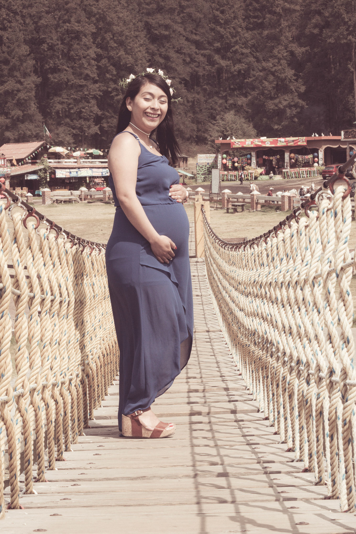 Sesión fotográfica de Sandy & Iván, maternidad en la marquesa.