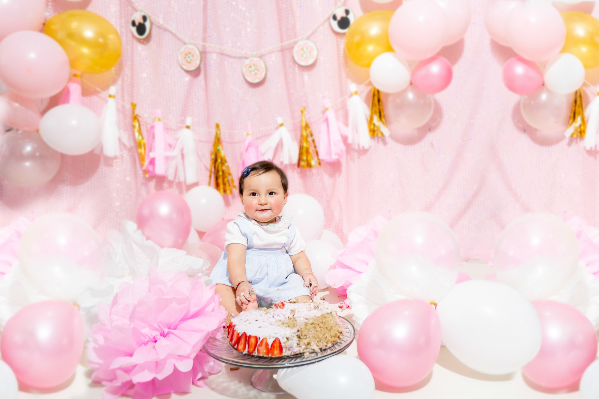 Sesión fotográfica de smash the cake para Emilie