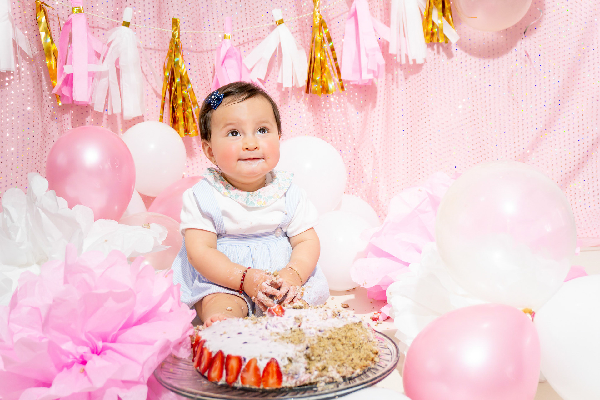 Sesión fotográfica de smash the cake para Emilie