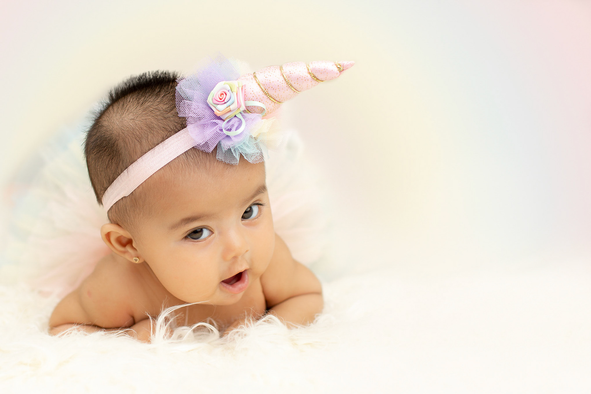 Sesión de recién nacido para Dana Valentina a sus 3 meses de edad.