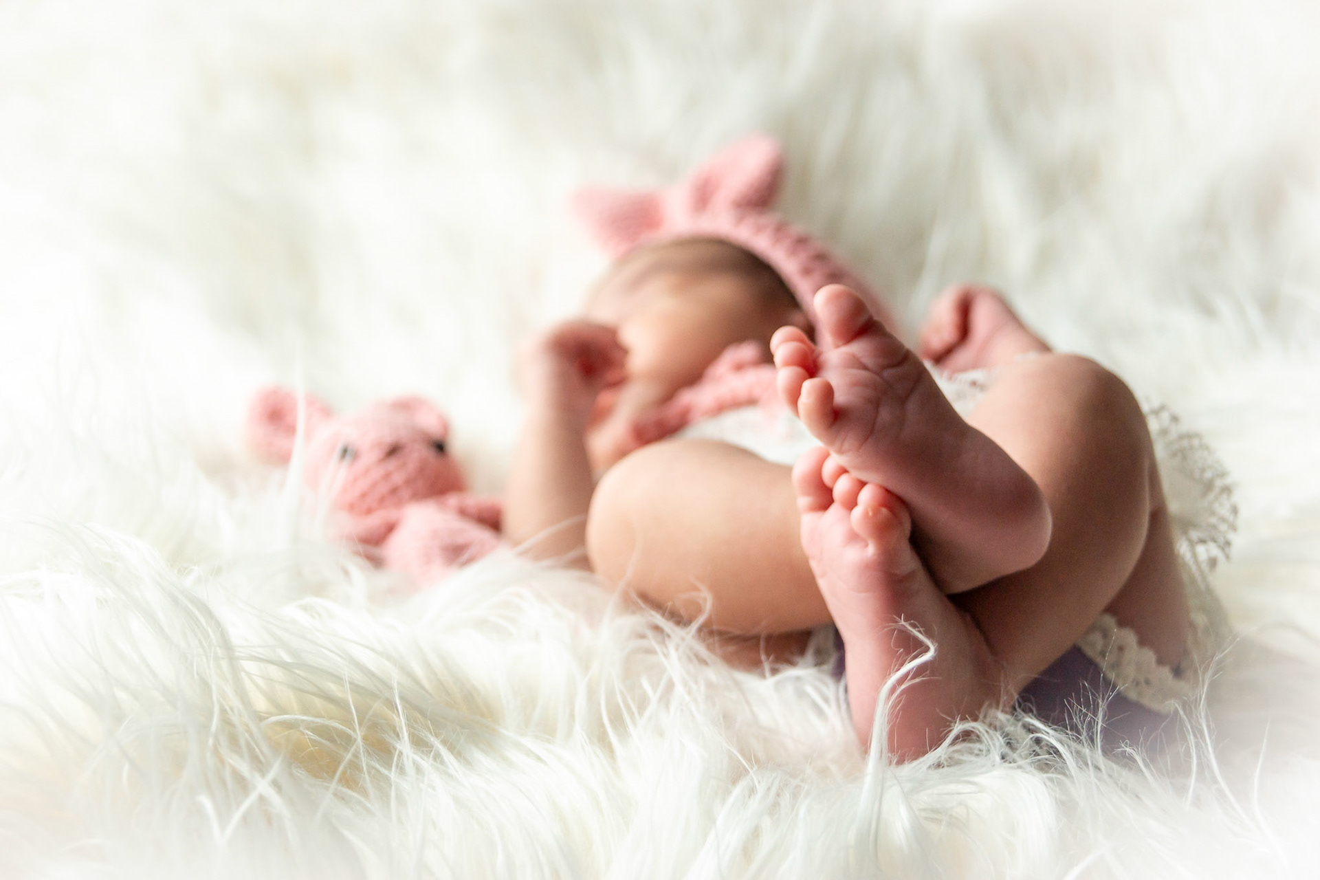 Lila Fernanda a sus 17 días de nacida.