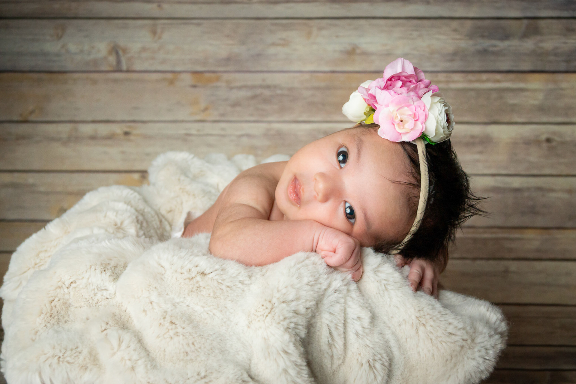 Lila Fernanda a sus 17 días de nacida.