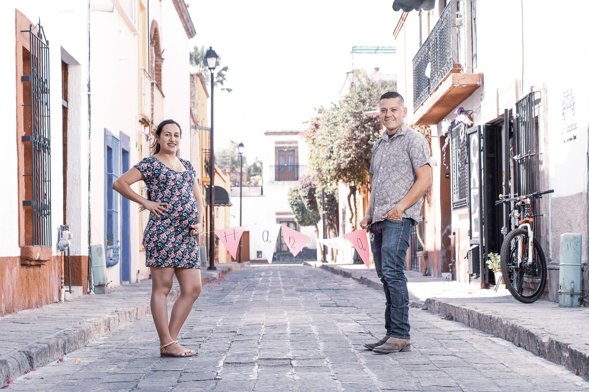 Sesión fotográfica de embarazo.