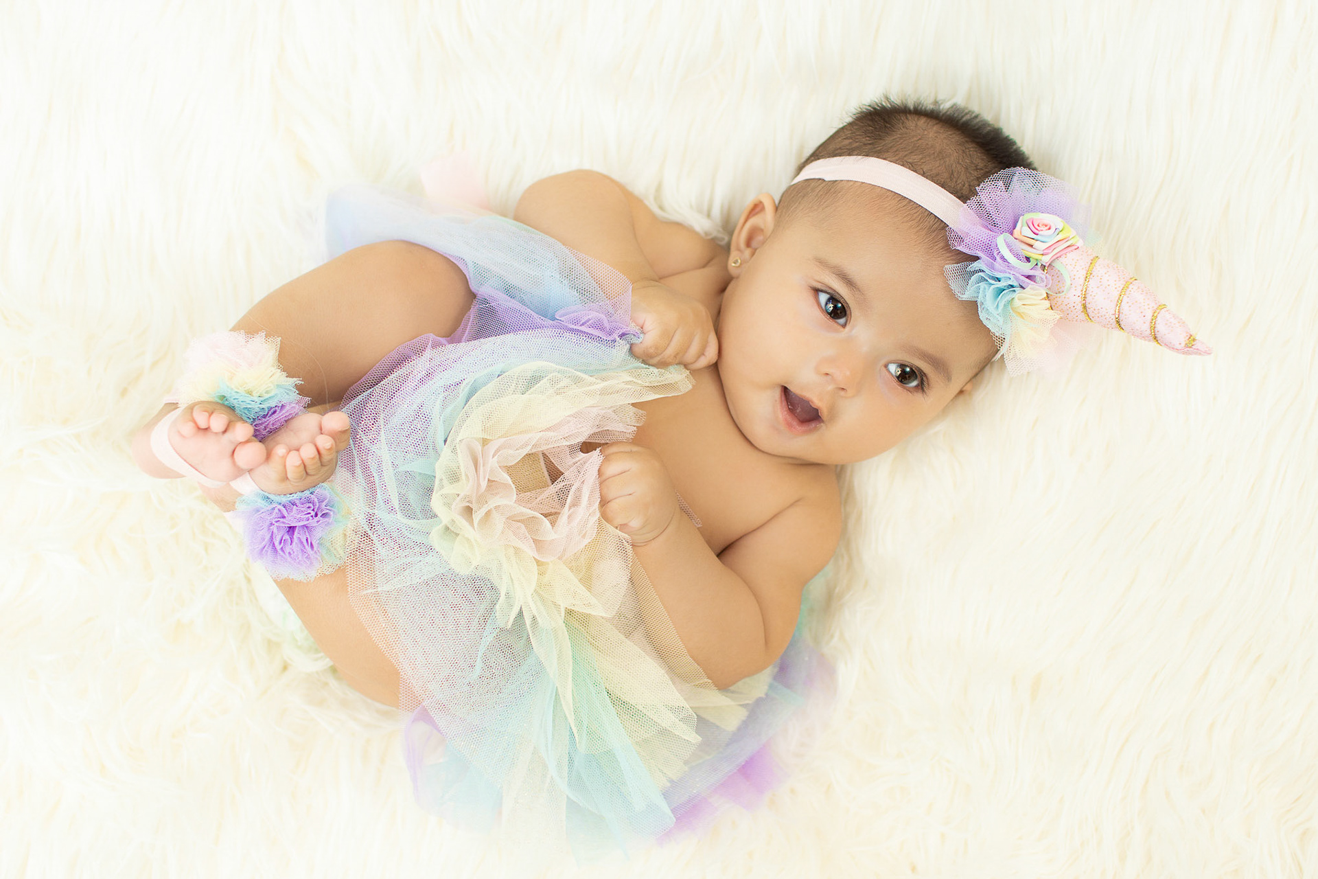 Sesión de recién nacido para Dana Valentina a sus 3 meses de edad.