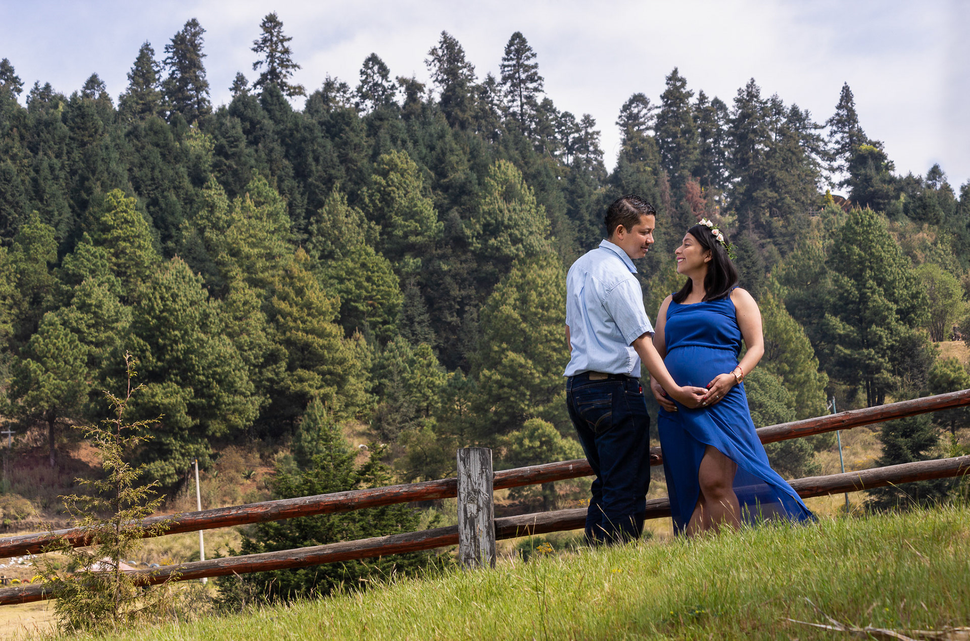 Sesión fotográfica de Sandy & Iván, maternidad en la marquesa.