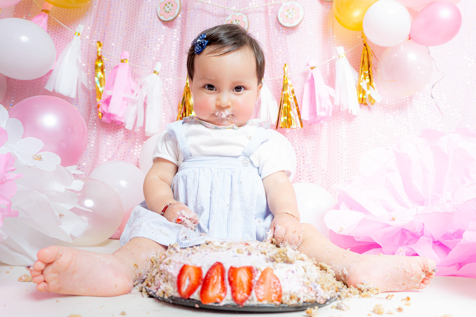 Sesión fotográfica de smash the cake para Emilie