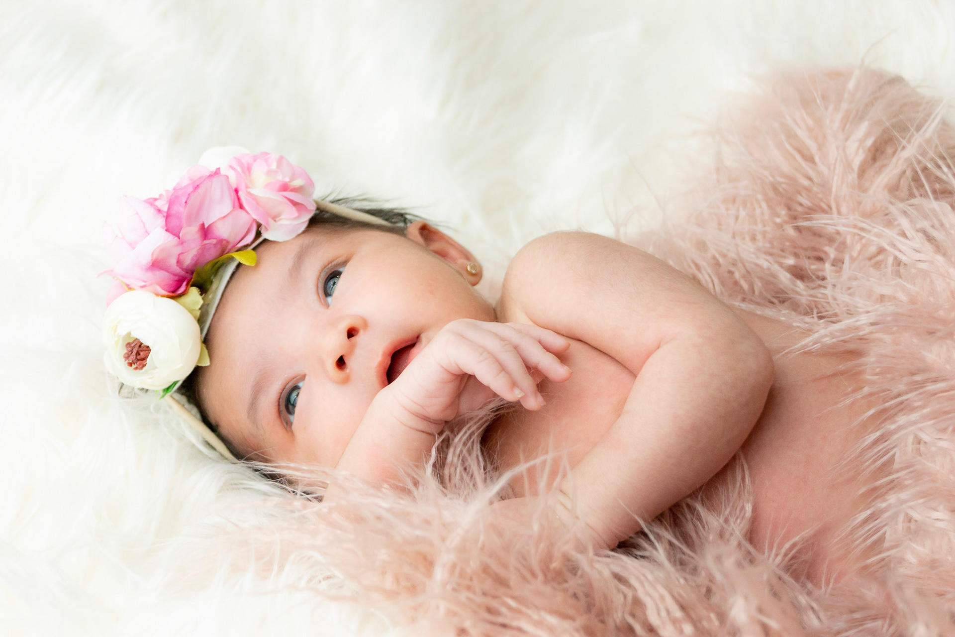 Lila Fernanda a sus 17 días de nacida.