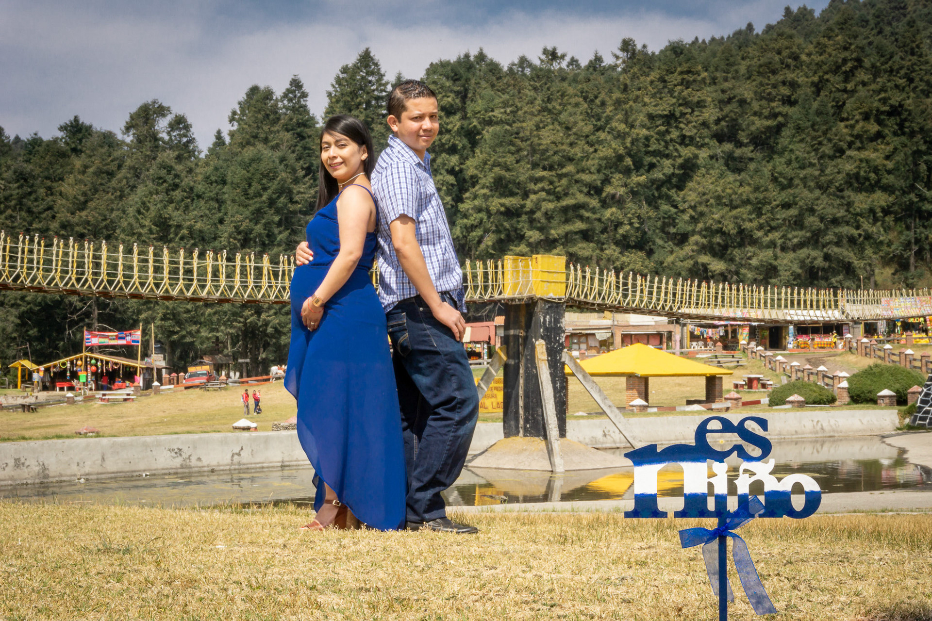 Sesión fotográfica de Sandy & Iván, maternidad en la marquesa.