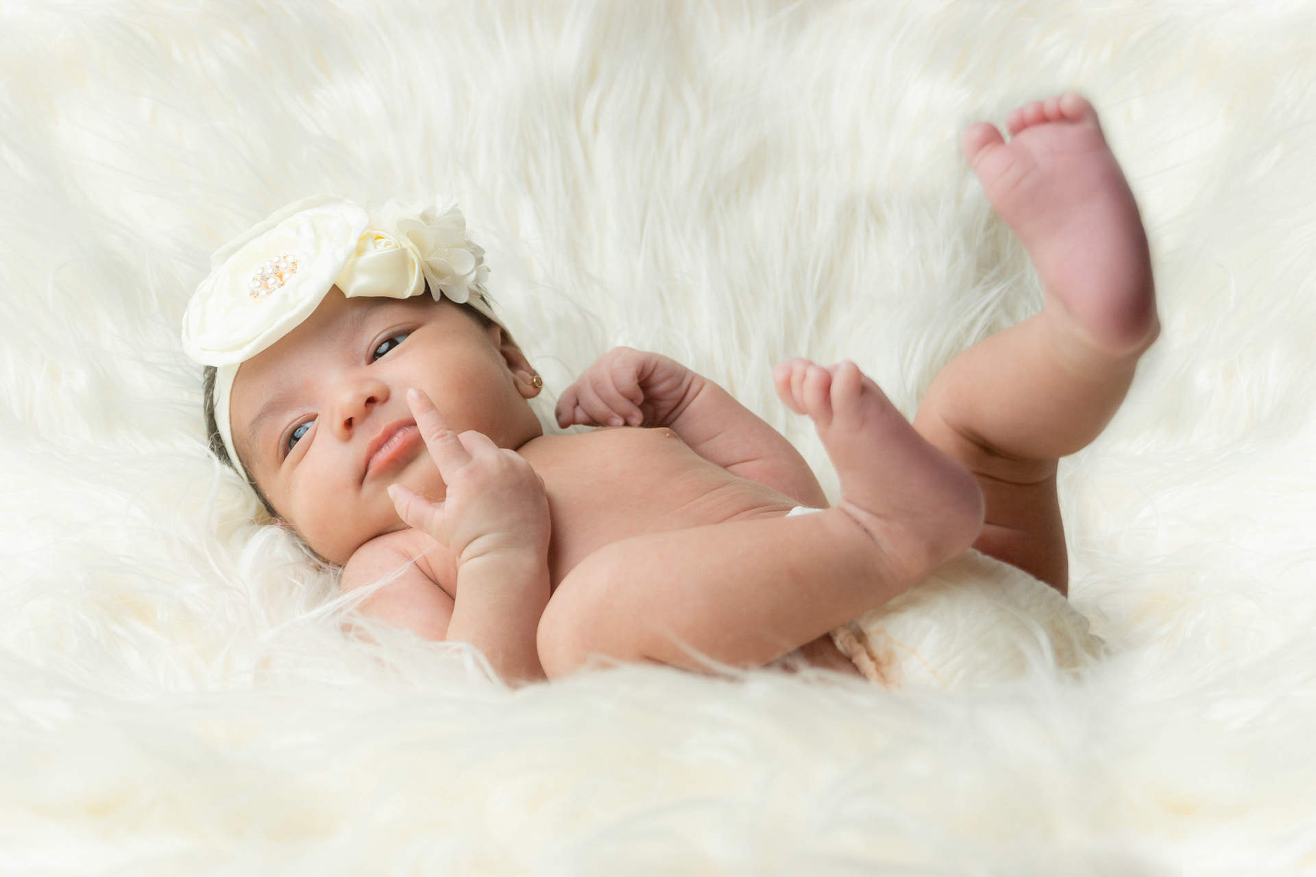 Lila Fernanda a sus 17 días de nacida.