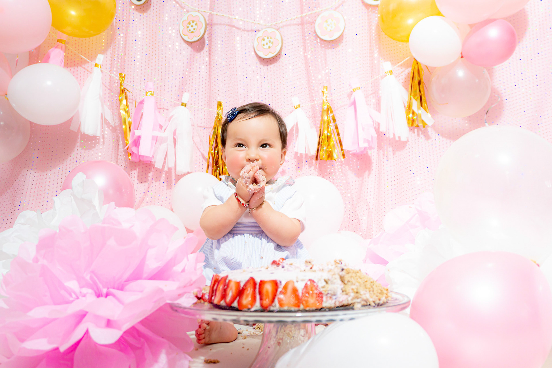Sesión fotográfica de smash the cake.
