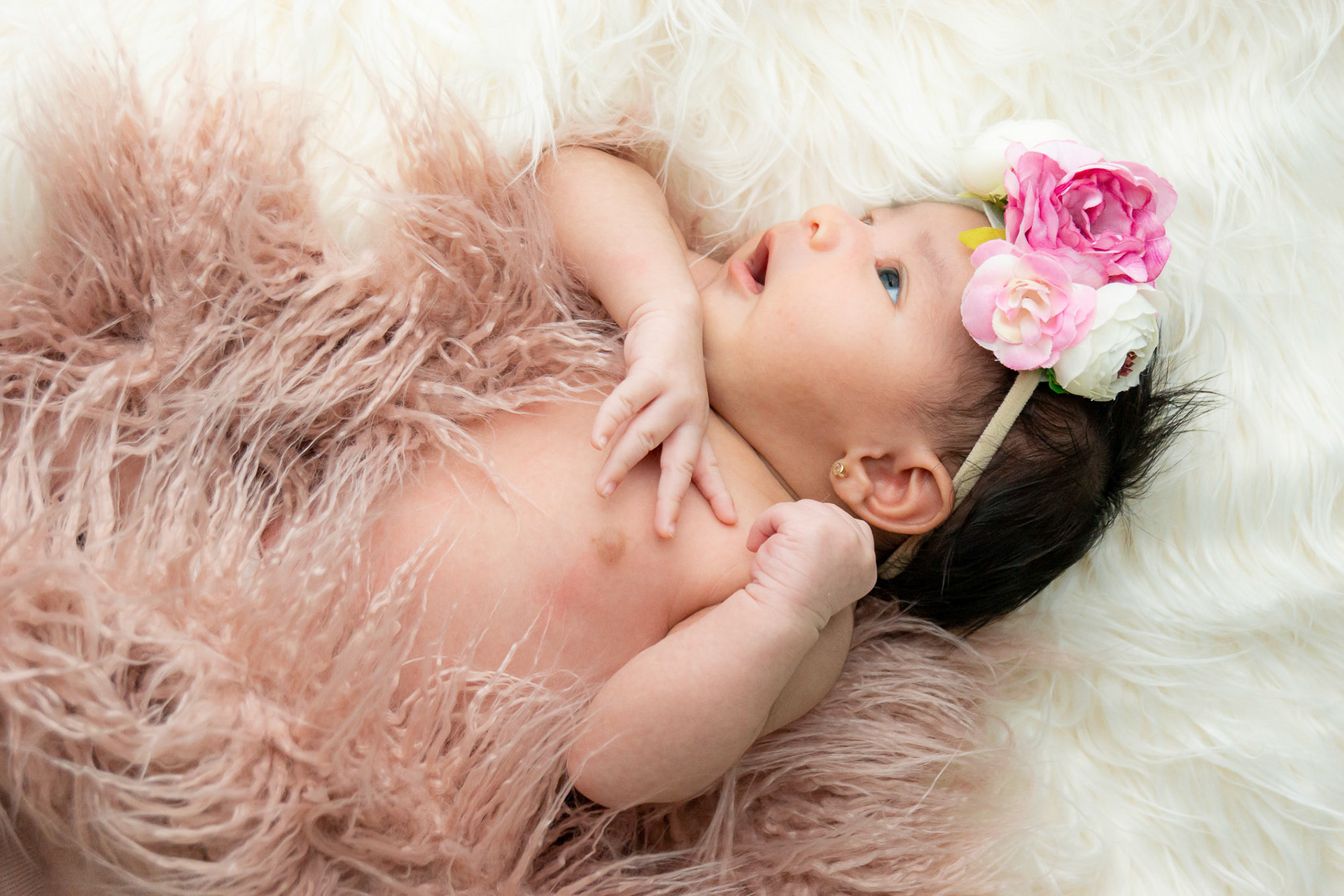 Lila Fernanda a sus 17 días de nacida.