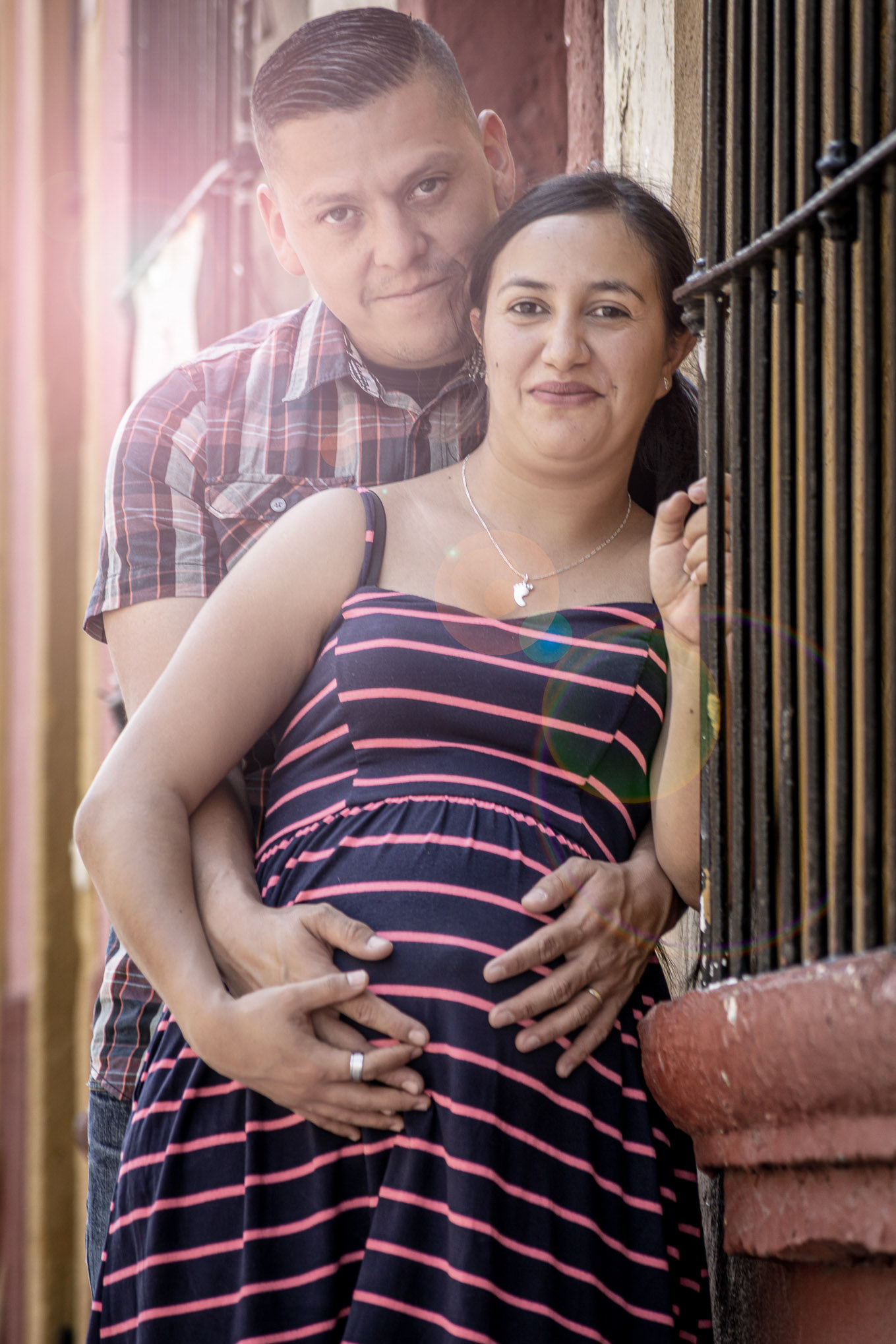 Sesión fotográfica de embarazo.