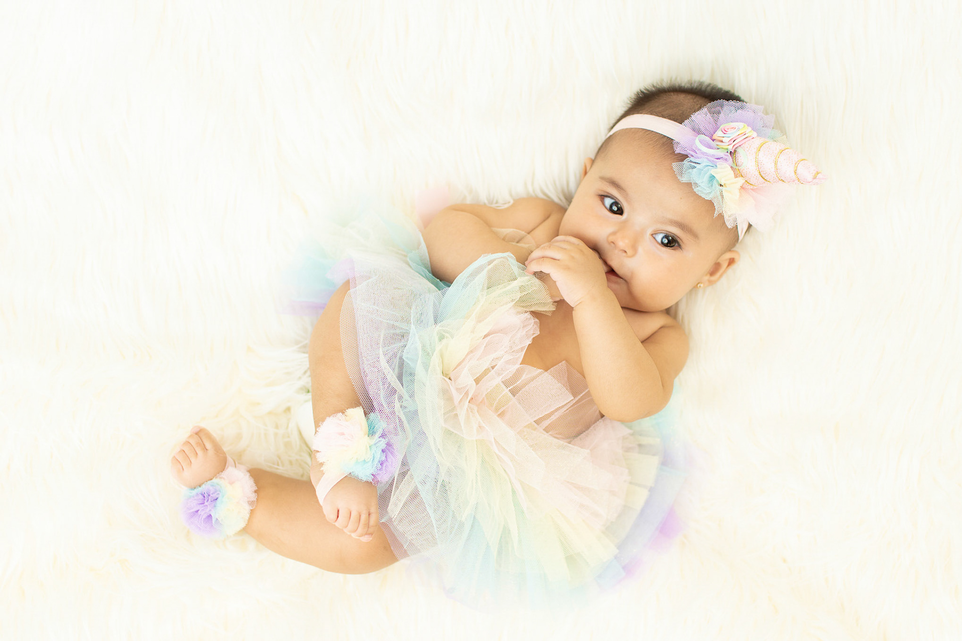 Sesión de recién nacido para Dana Valentina a sus 3 meses de edad.