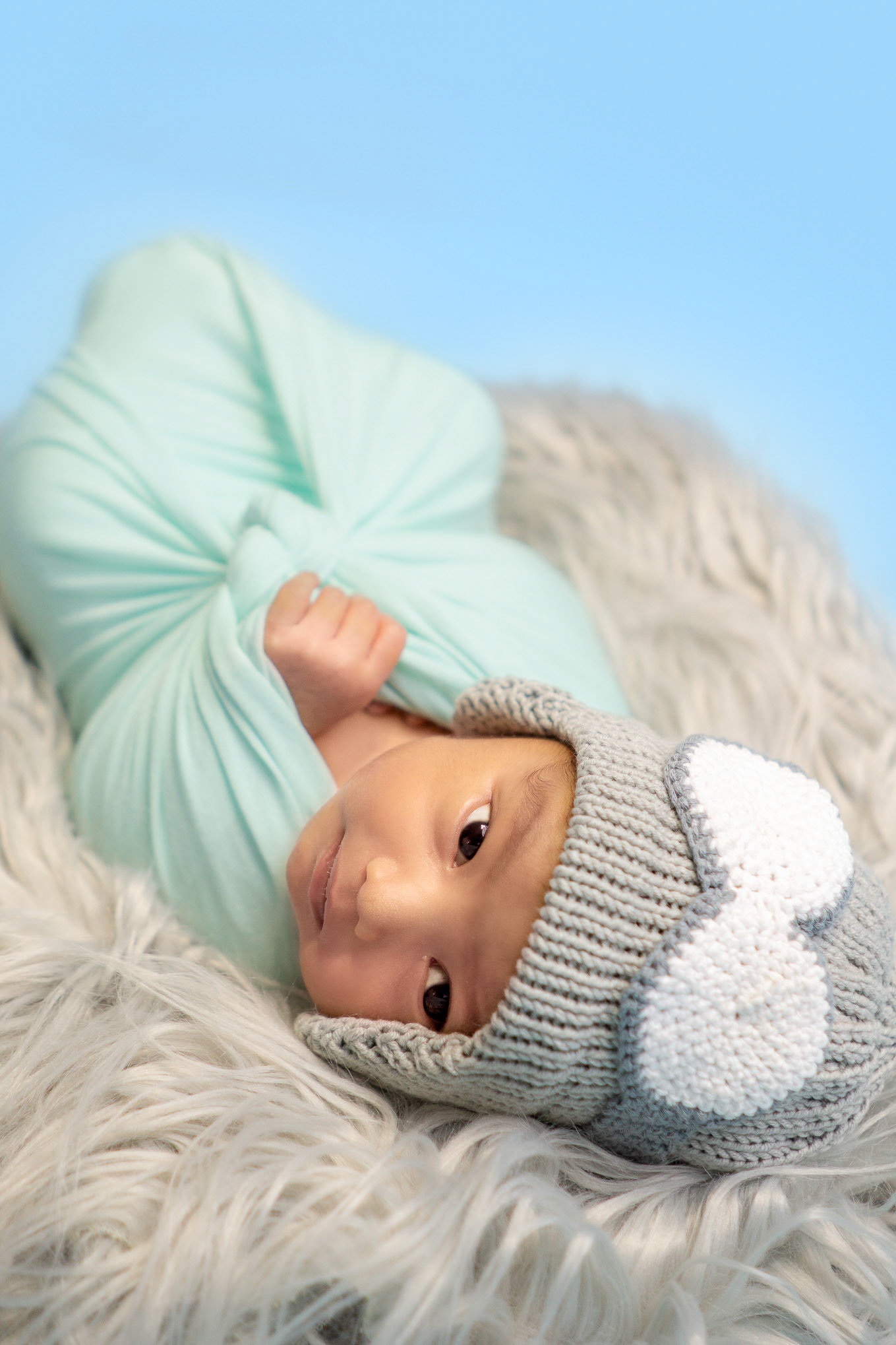 Sesión fotográfica de Leonardo Aarón a sus 13 días de nacido.