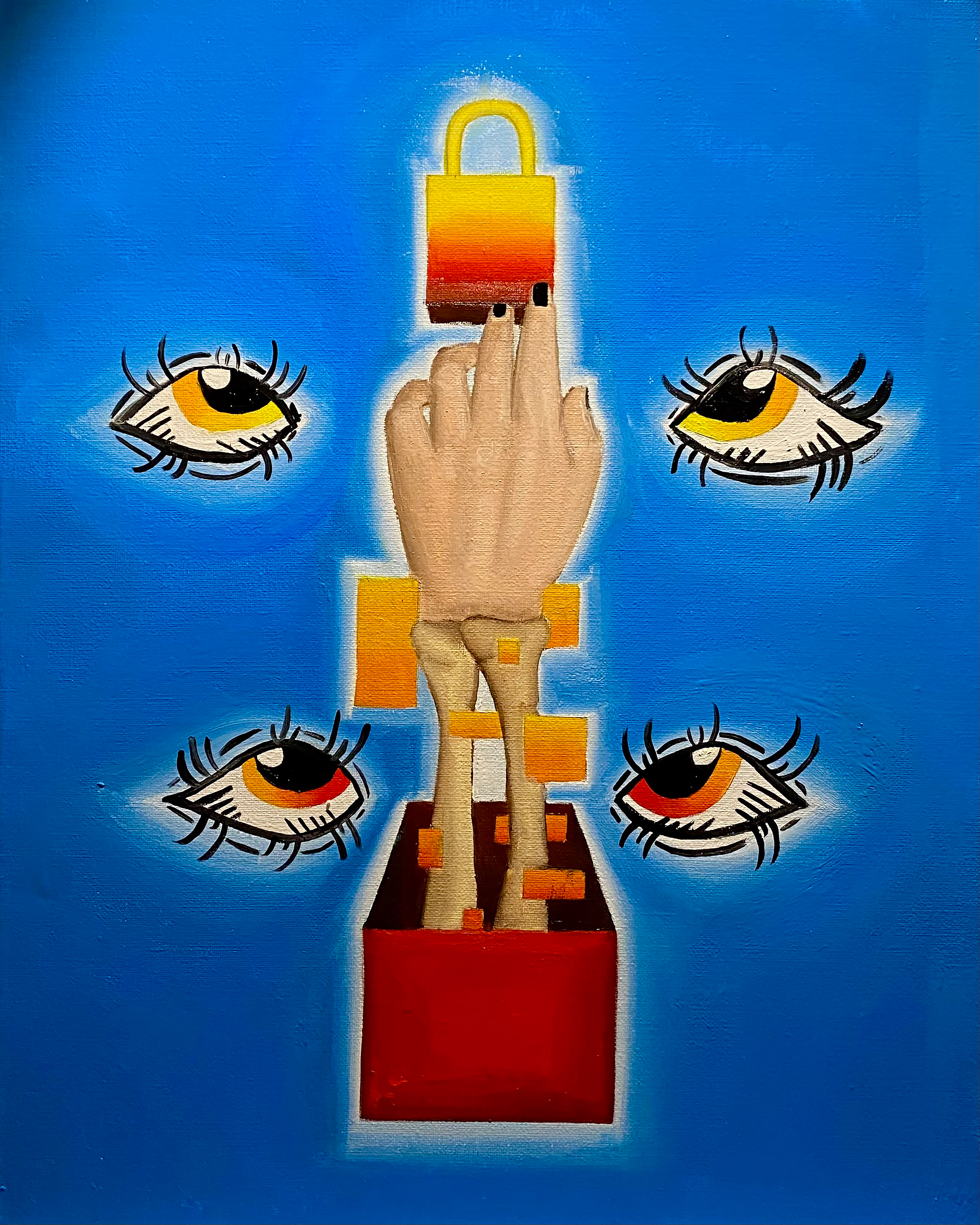 EmotionBone//FleshSecurity - Oil on canvas - 16 x 20 inches - 2021