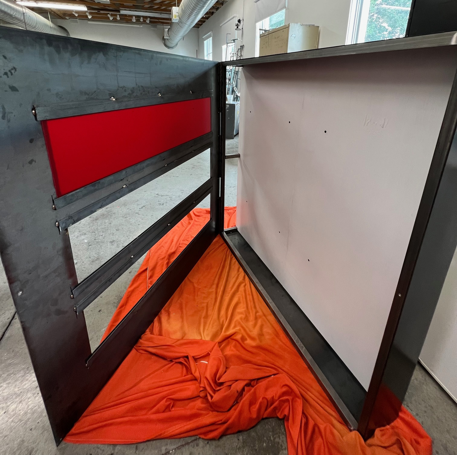 Putting in acrylic and starting light installation