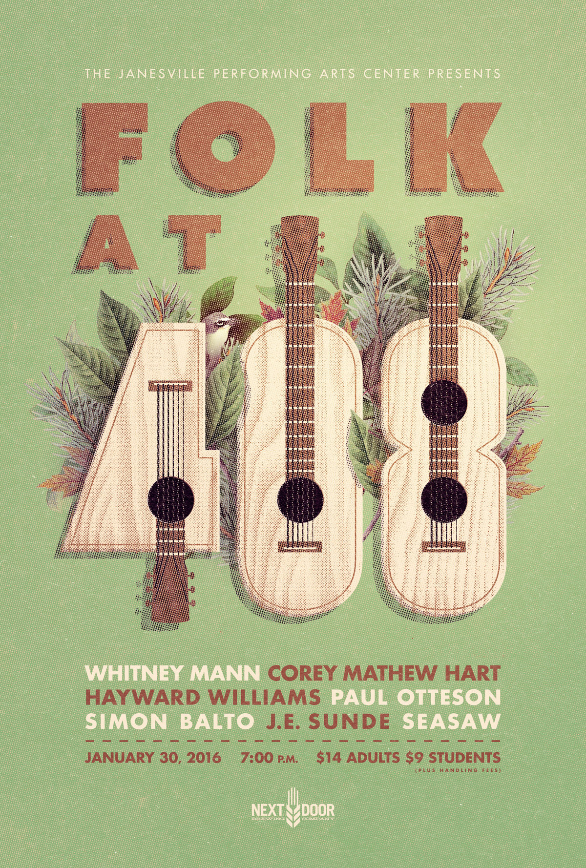 Folk at 408 Poster Design by Jorel Dray