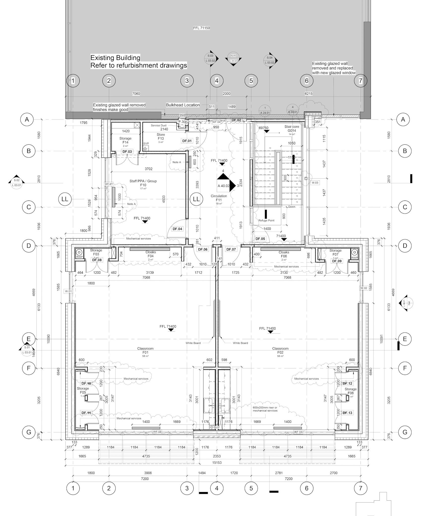 Working Drawings - Setting Out First Floor Plan