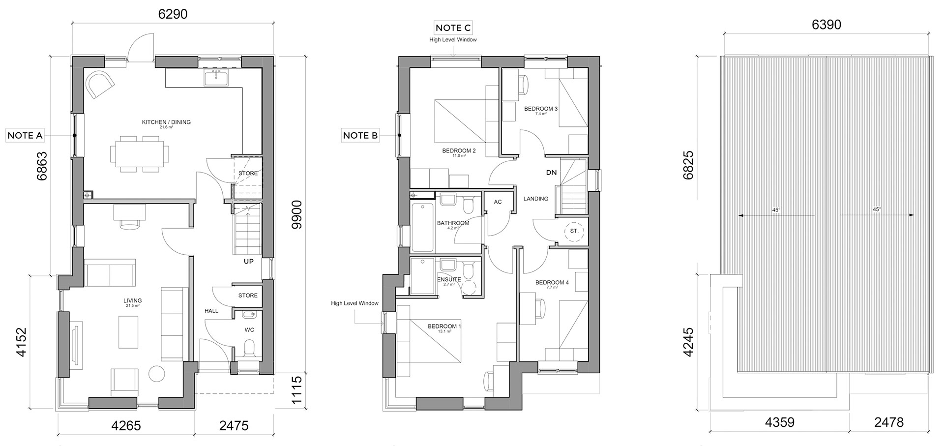 House Type 406T Planning Layouts