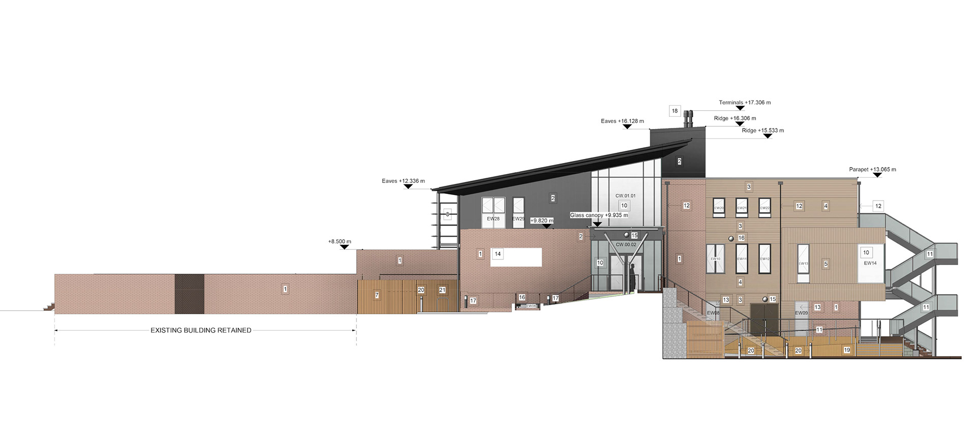 North East Entrance Elevation