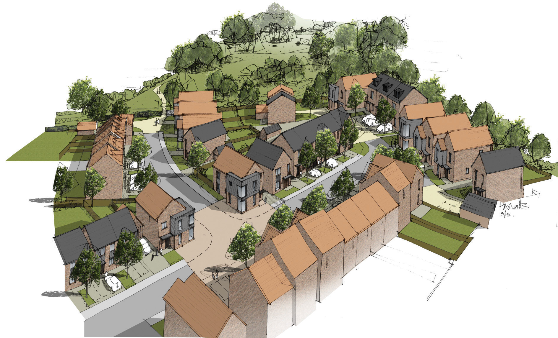 Artist Impression - Ariel Perspective [Image courtesy of Boyle+Summers]