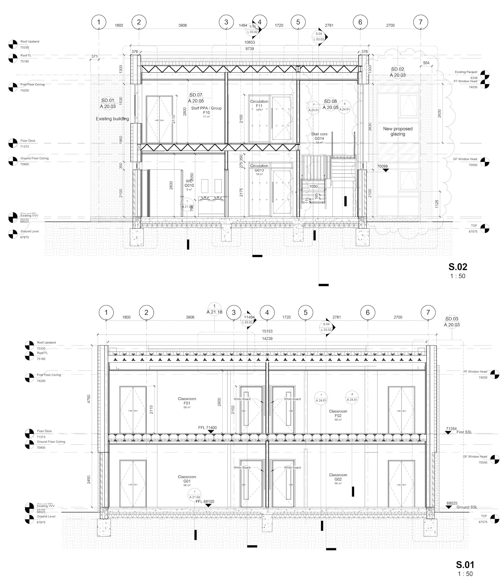 Working Drawings - Cross Sections