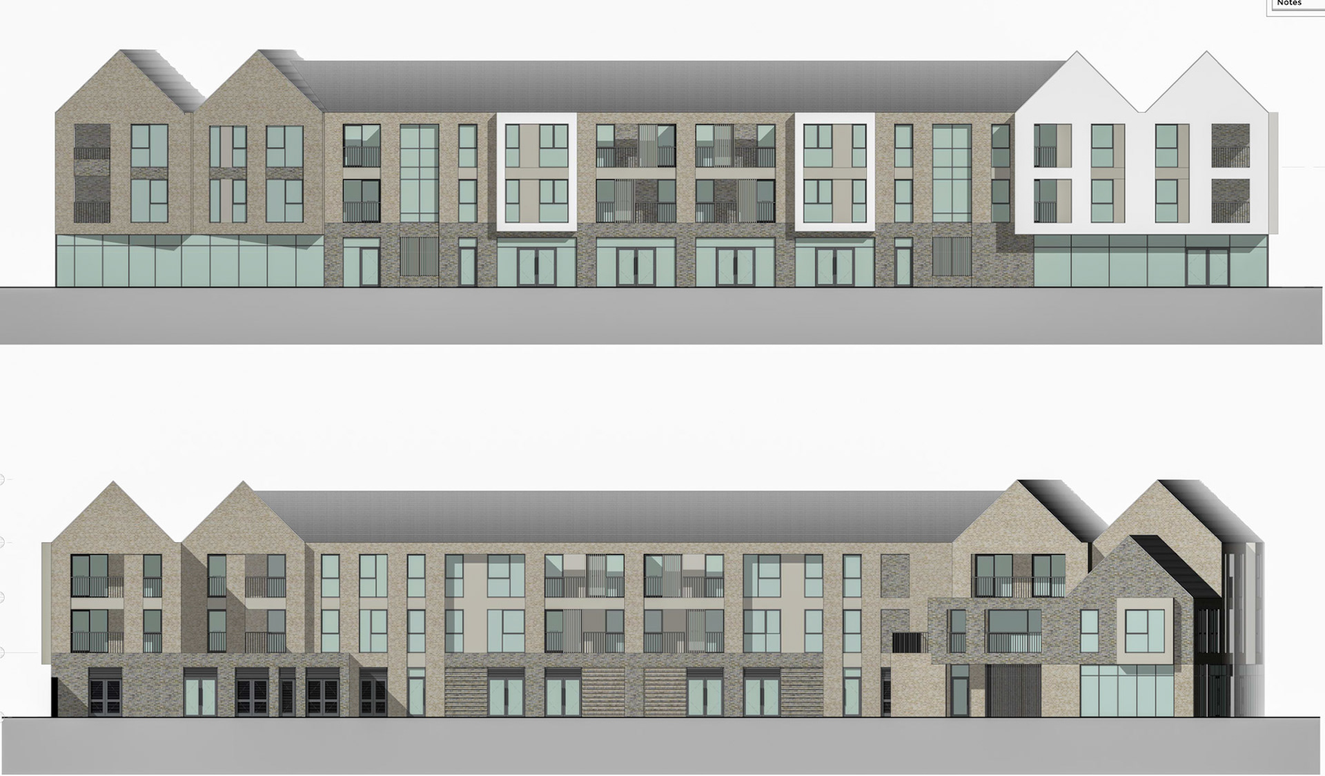 Long Elevations - Front + Rear