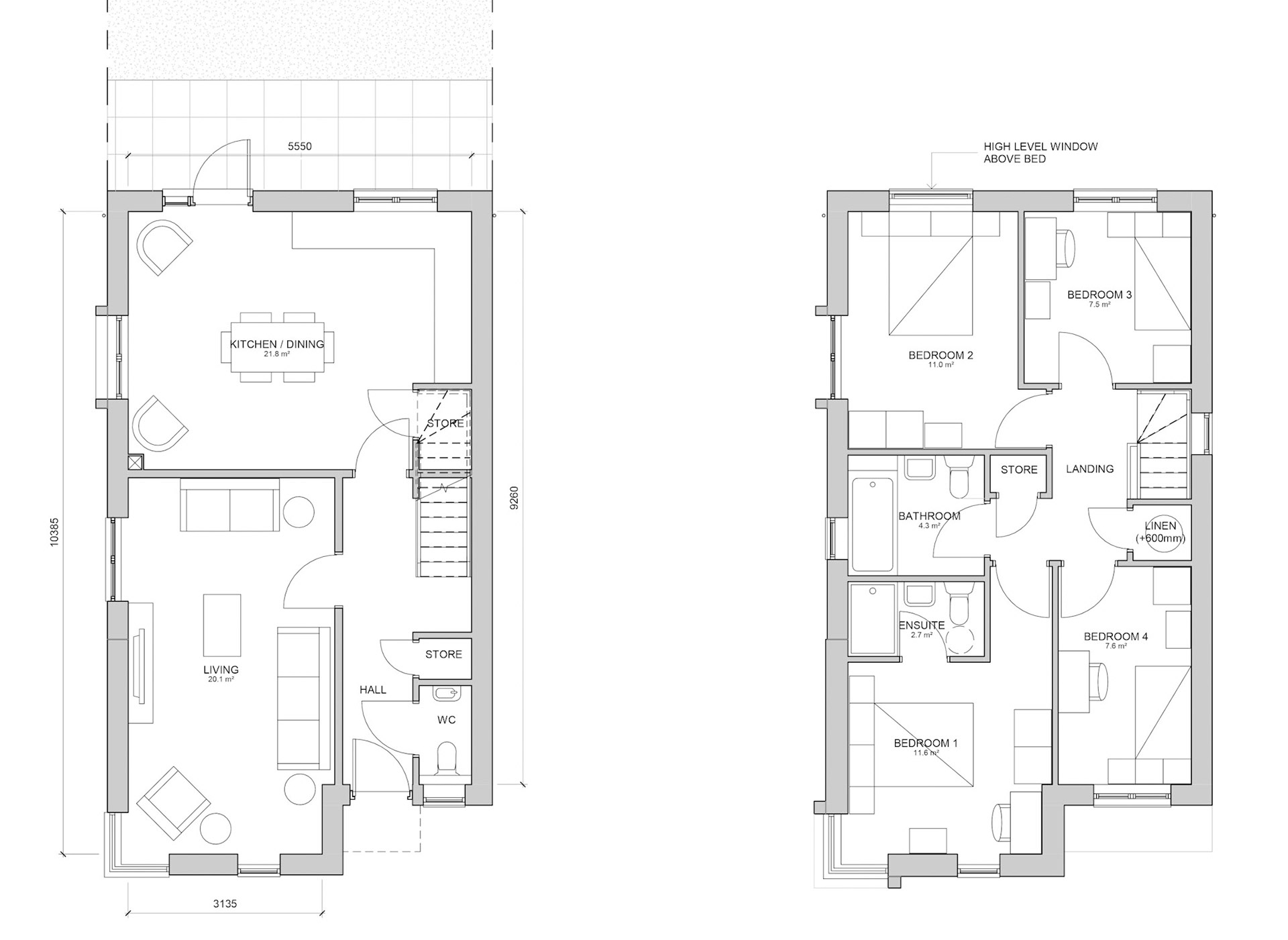 House Type C Planning Layouts
