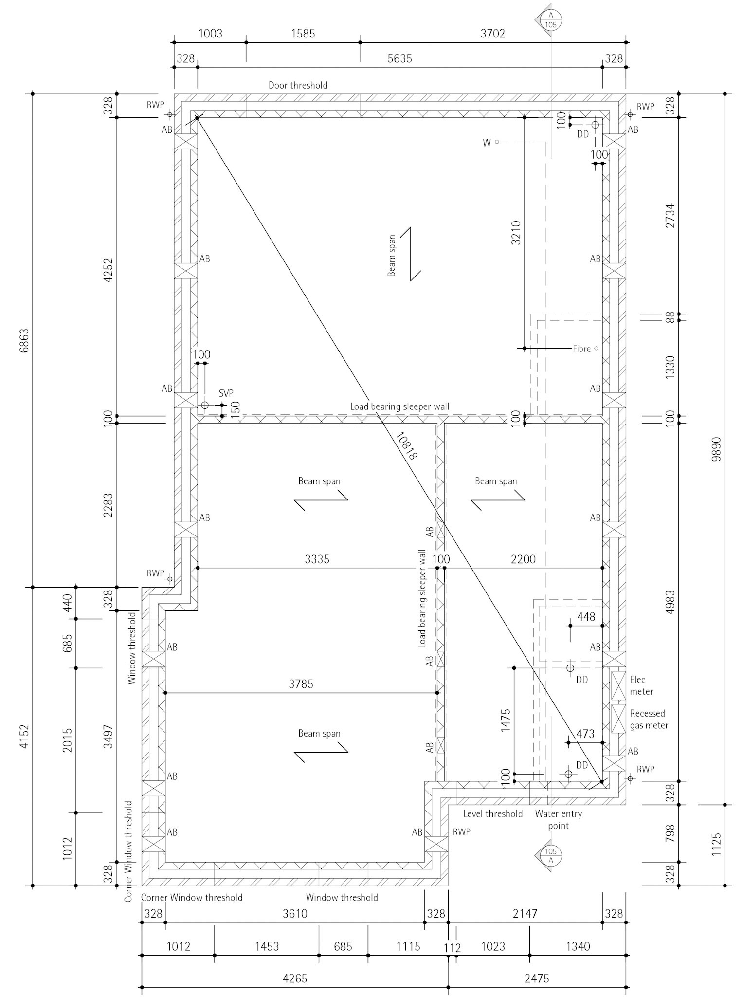 House Type 406 Technical Substructure Layout