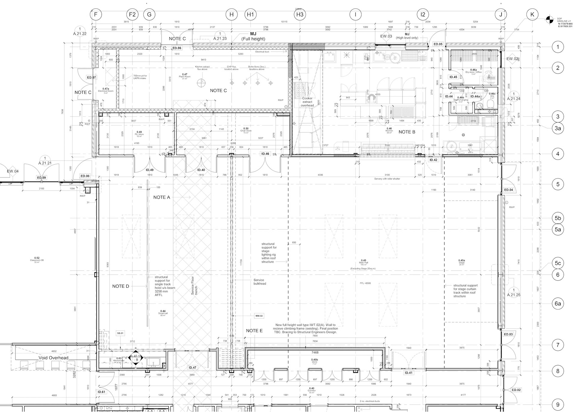 Ground Floor Setting Out Plan - Partial 2 of 4