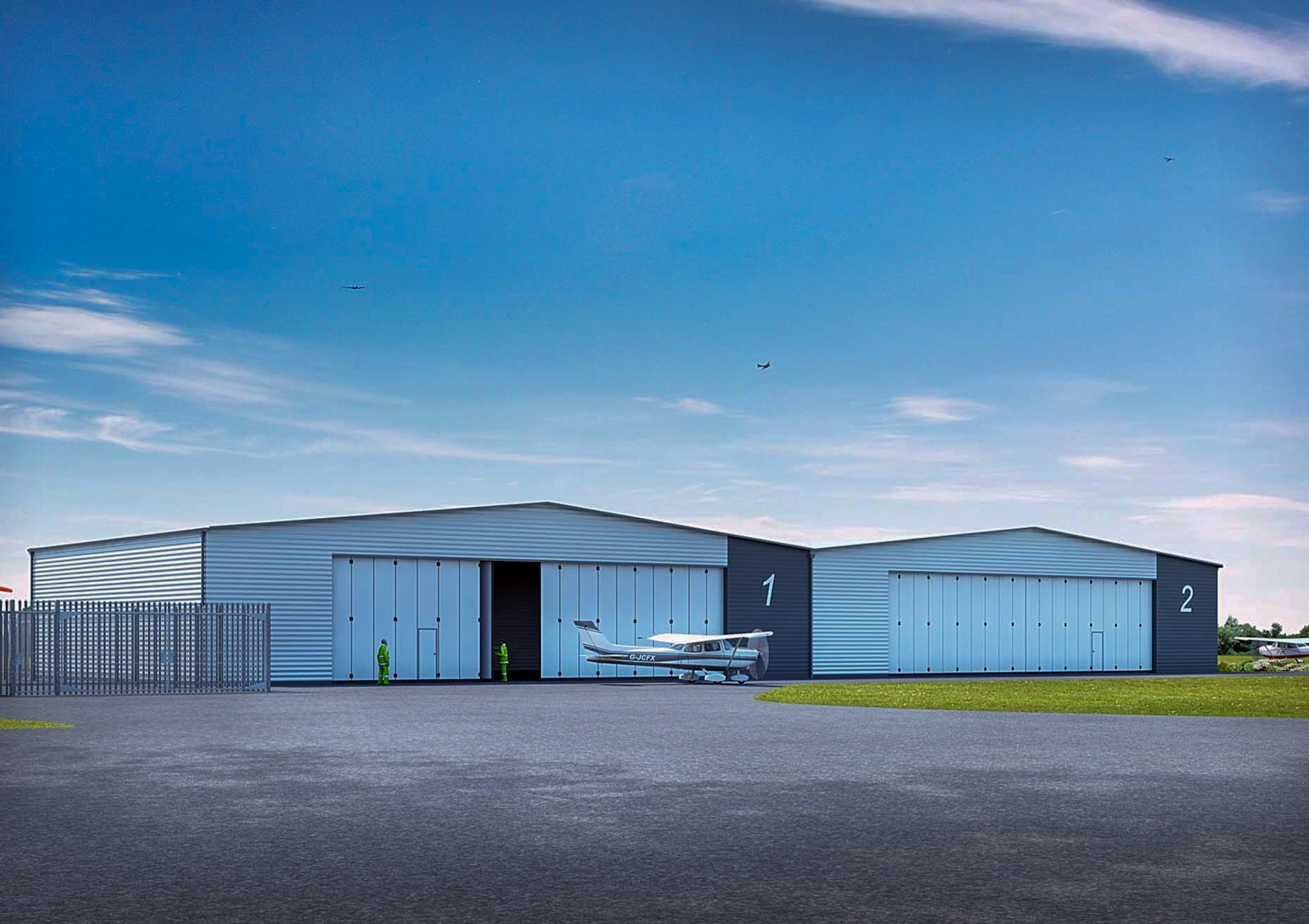 Hangars 1+2 CGI