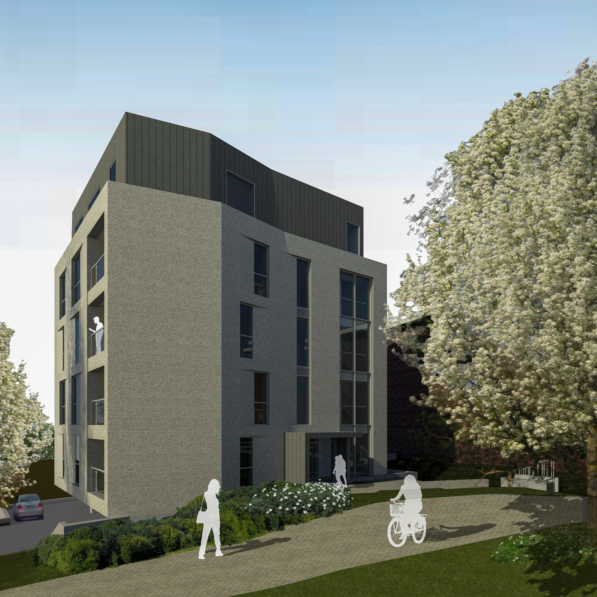 Consented Scheme - CGI Entrance Perspective