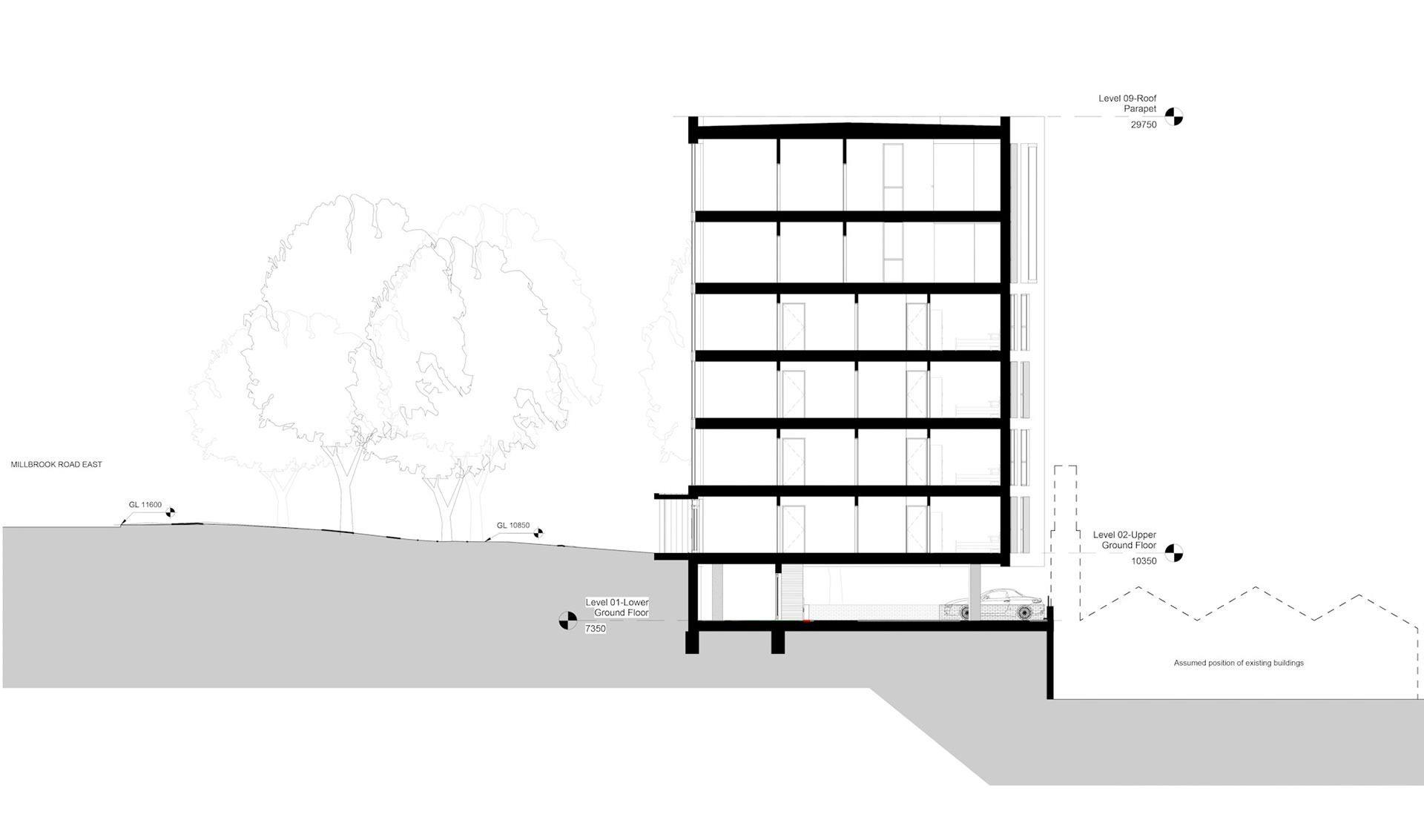 Original Proposal - Cross Section North to South