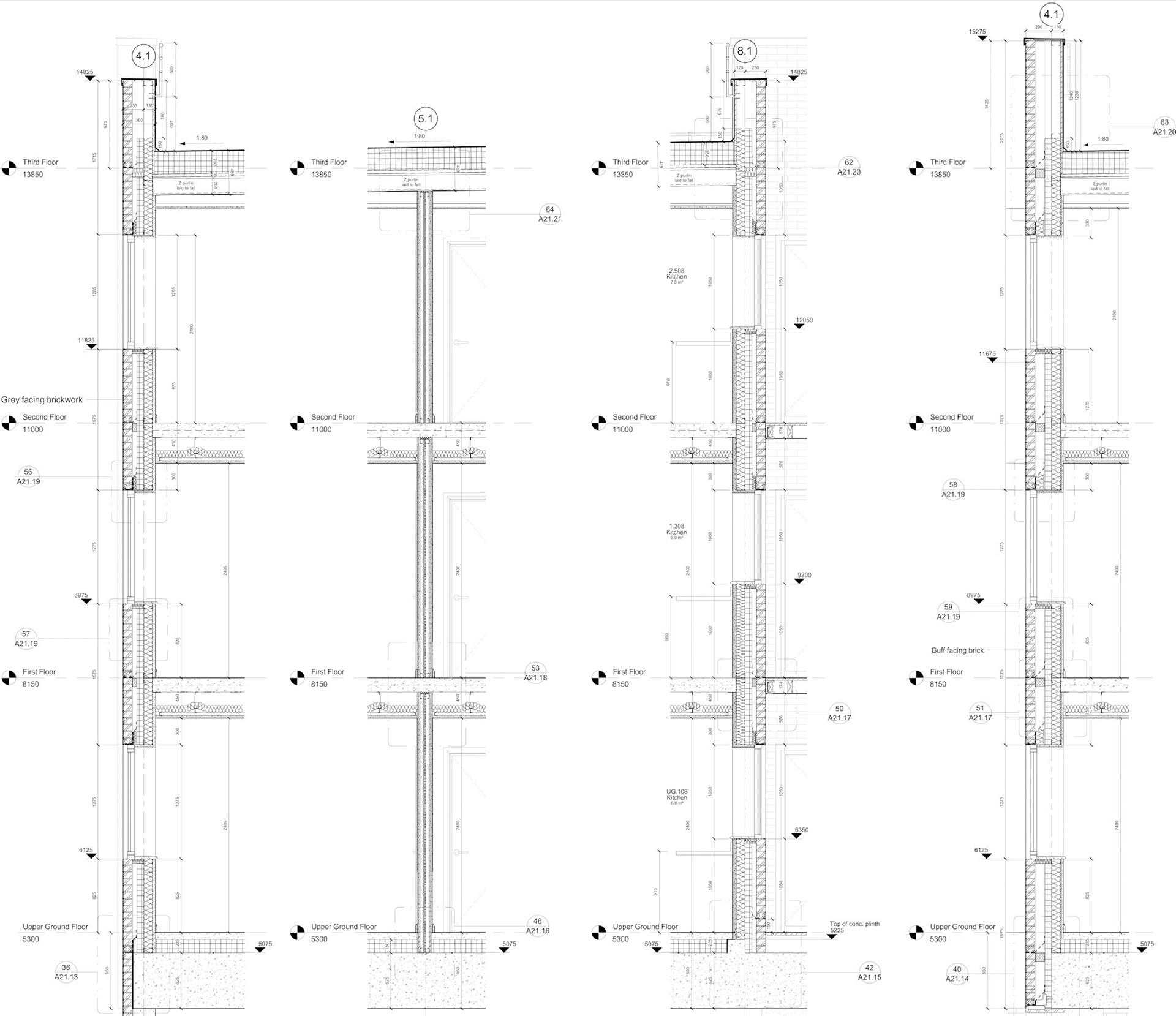 Working Drawings - 1:20 External Wall Sections
