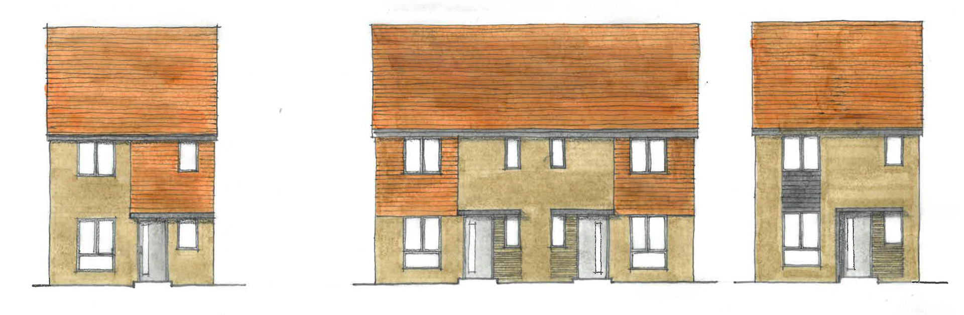 House Type 302A Sketch Elevations