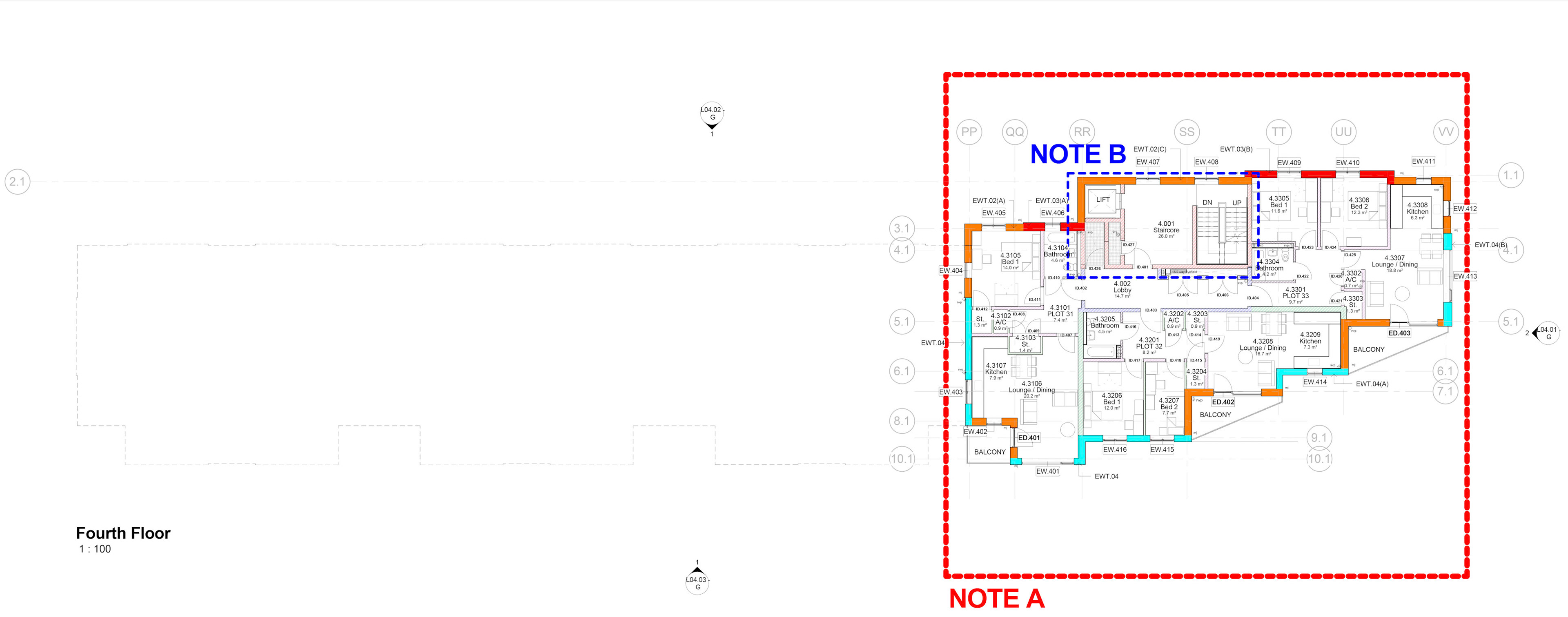 Working Drawings - GA Fourth - Eighth Floor