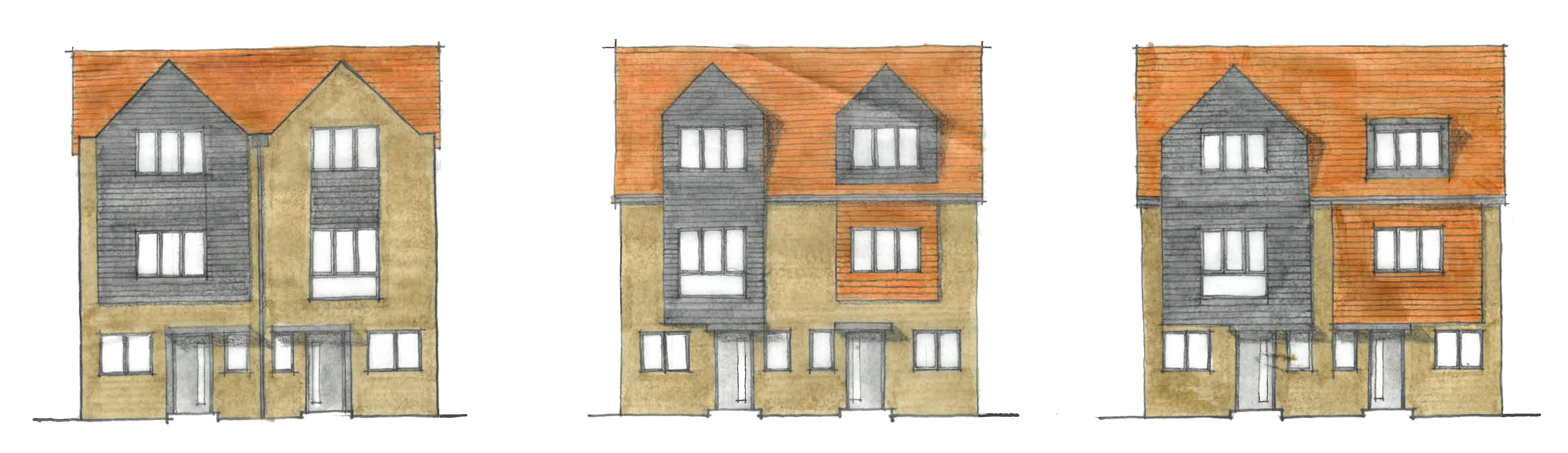 House Type 303 Sketch Elevation Options