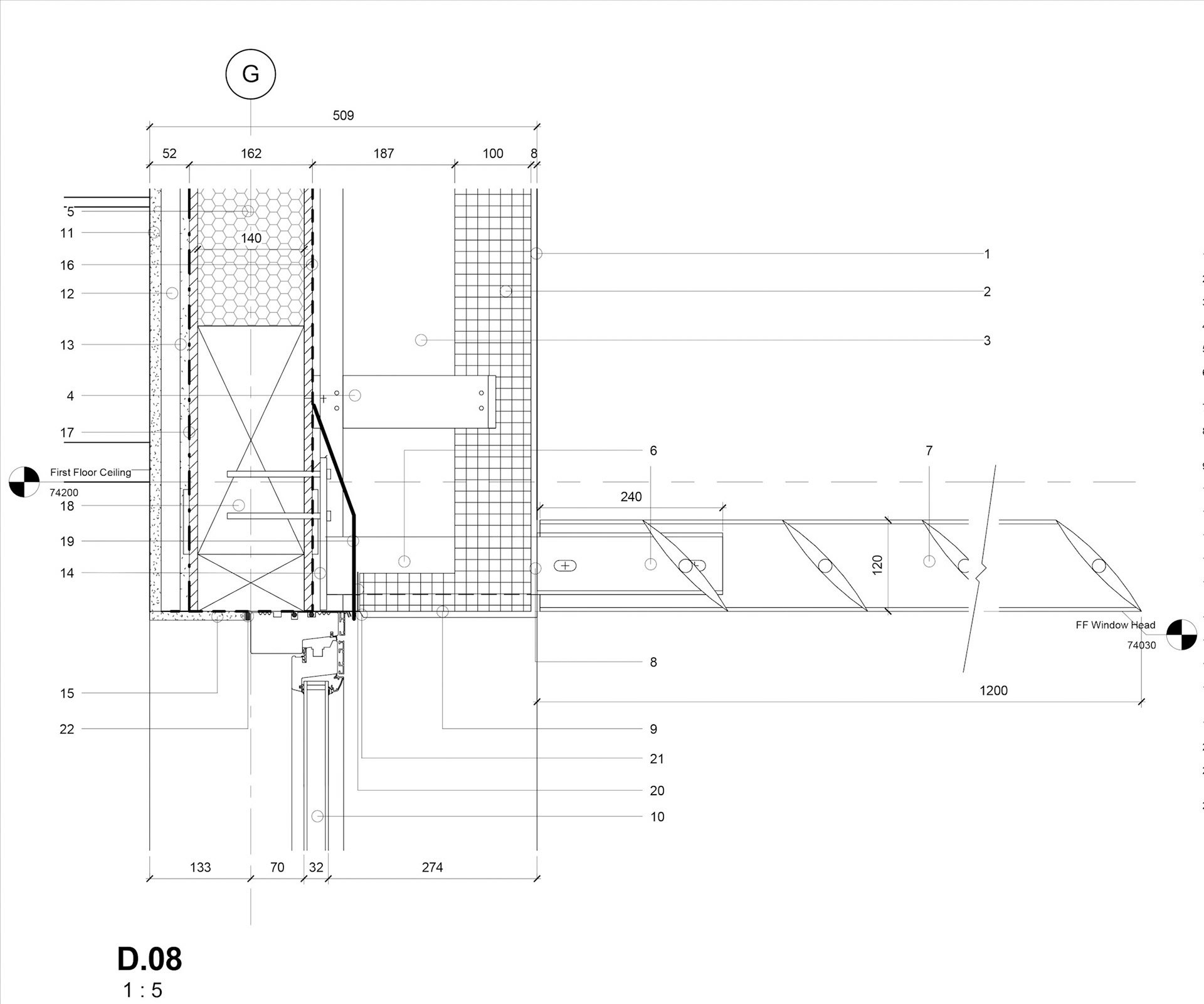 Working Drawings - 1:5 Brise Soleil Detail