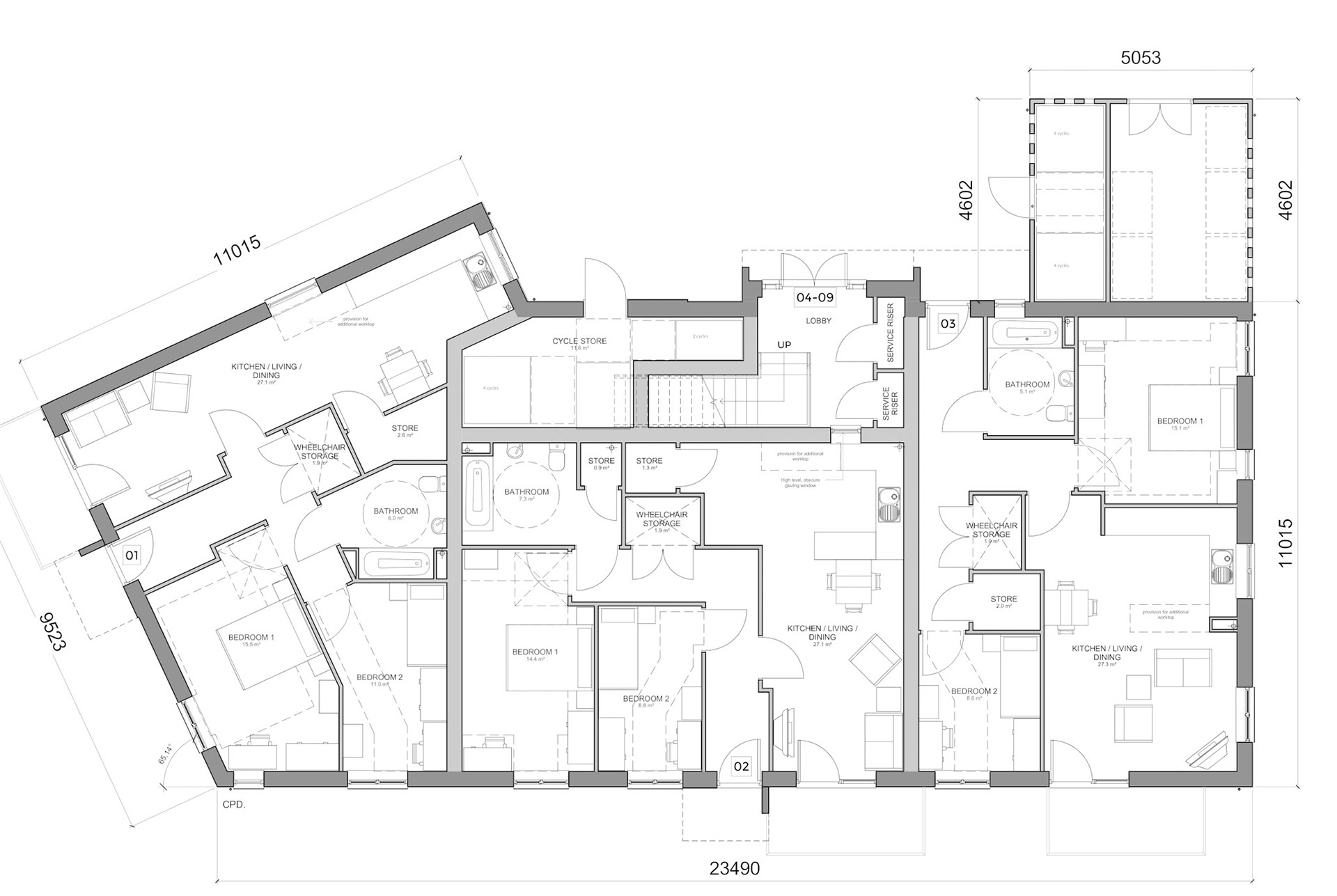 Flats Proposed Ground Floor Layout