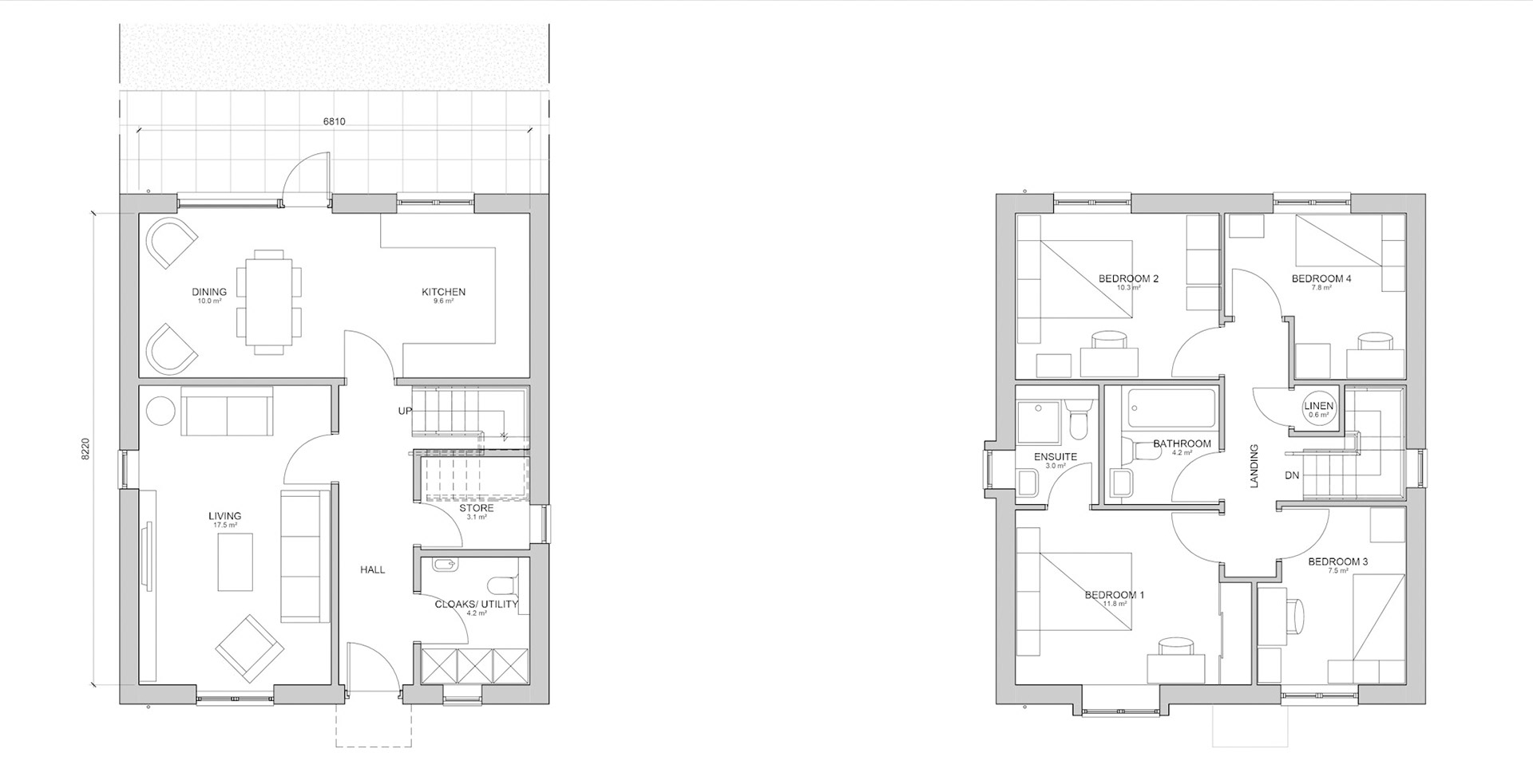 House Type F Planning Layouts