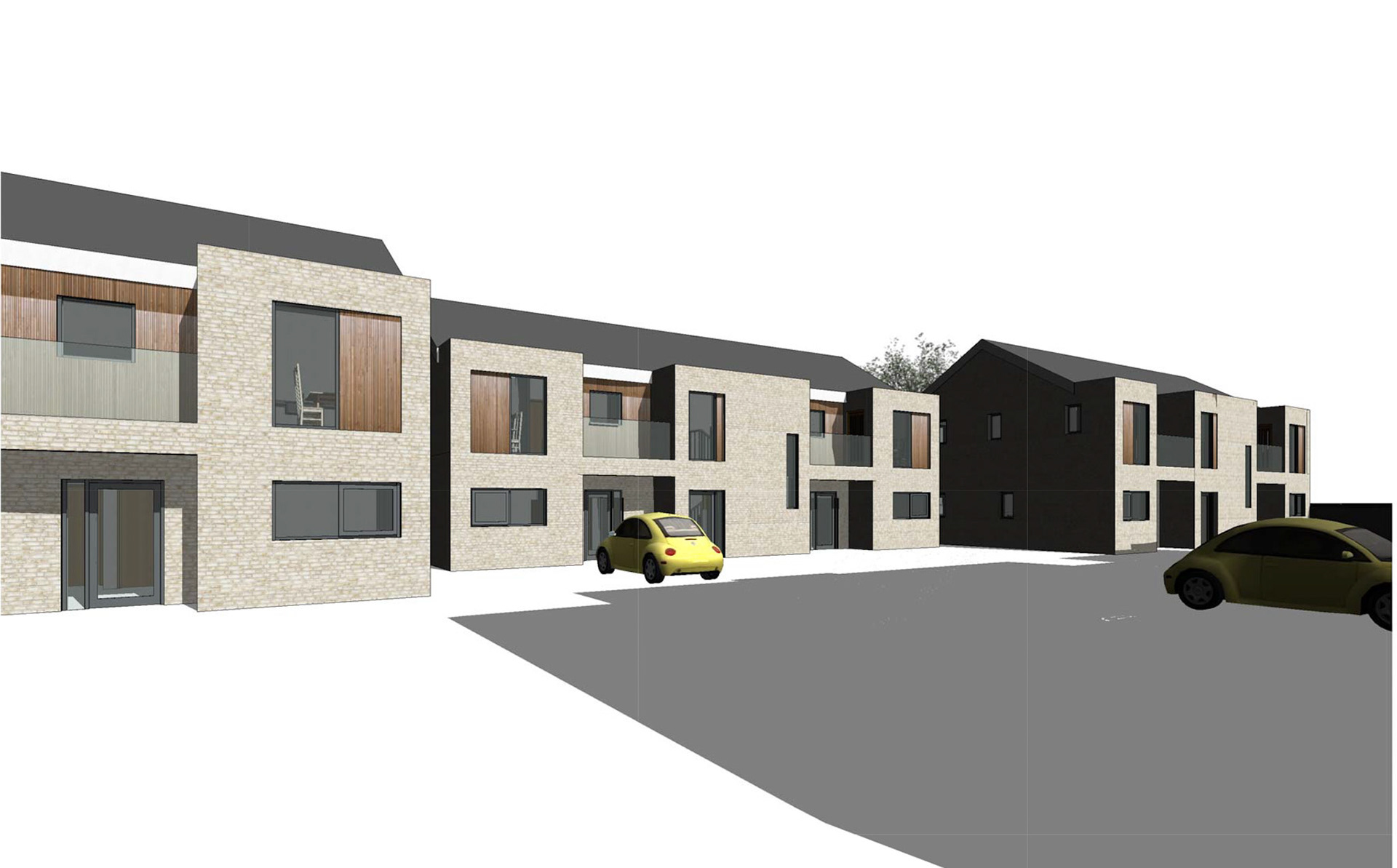 Proposed Rear Mews Flats Perspective