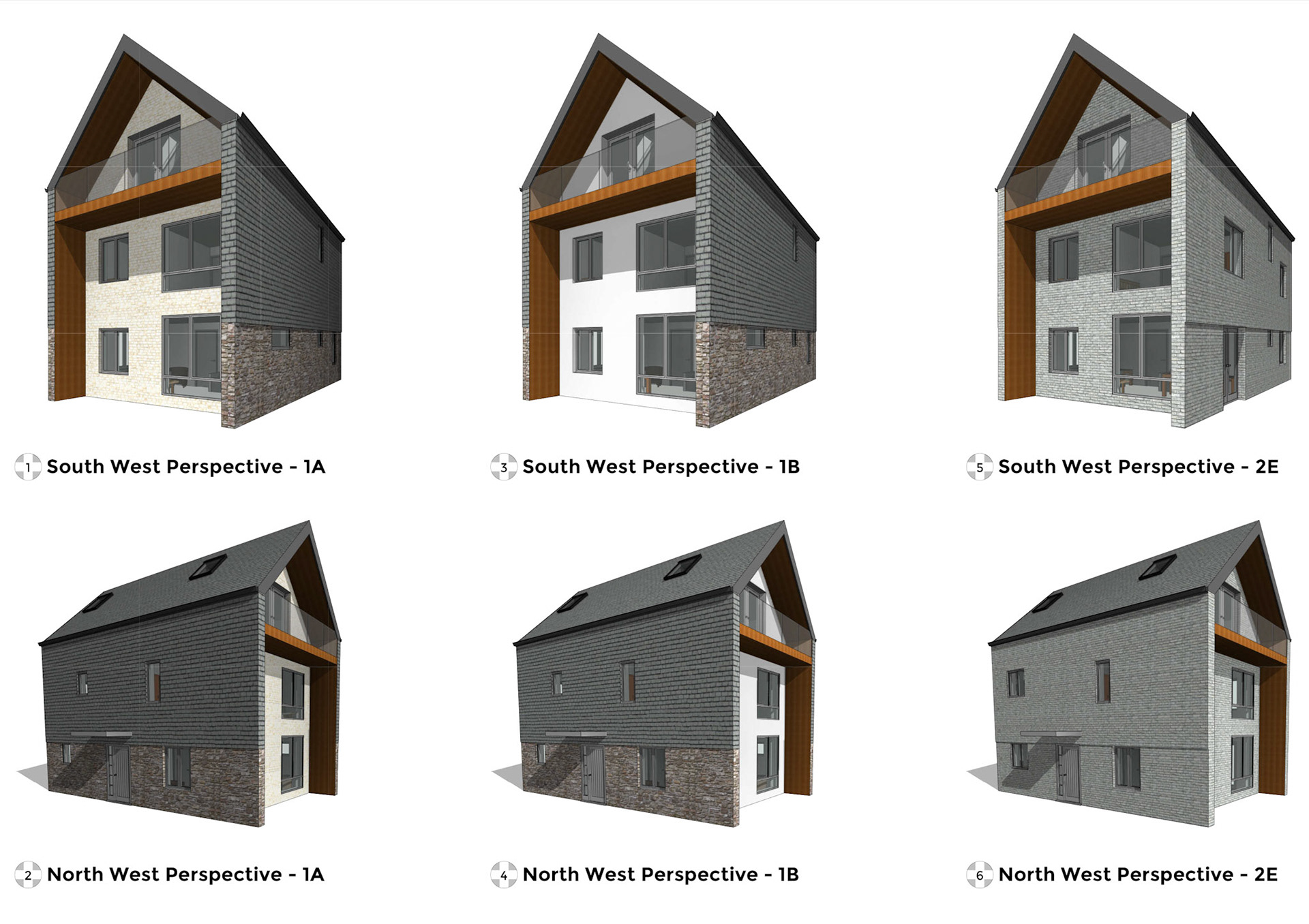 House Type F Perspective Variations