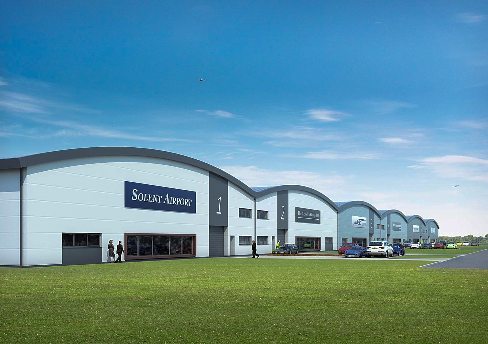 Hangars Front Elevations Planning CGI