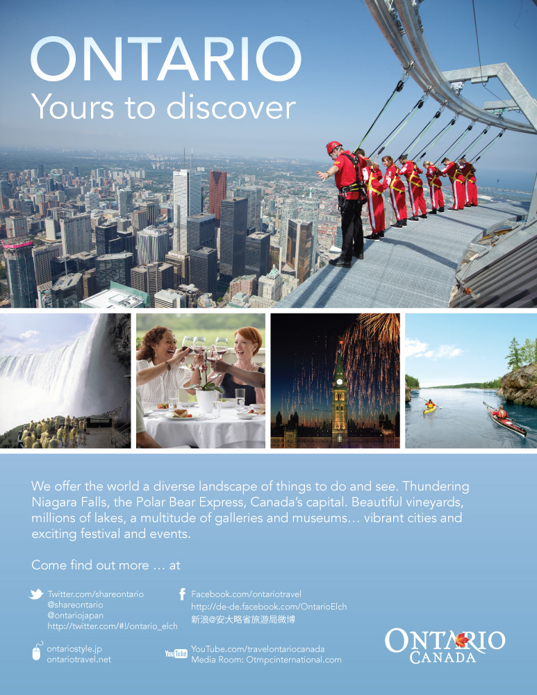 Ontario Tourism Newspaper ad