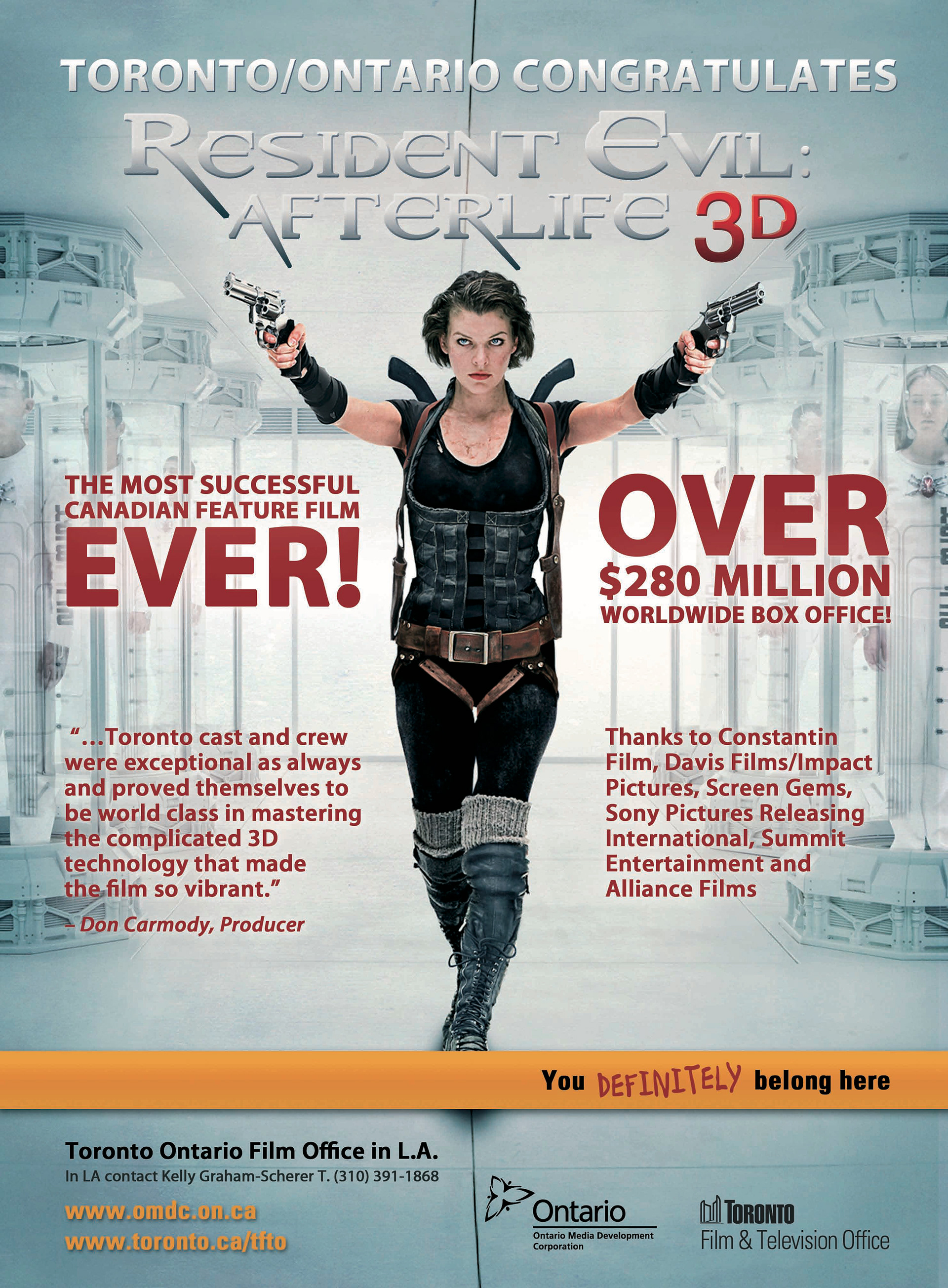 Hollywood Reporter ad for OMDC