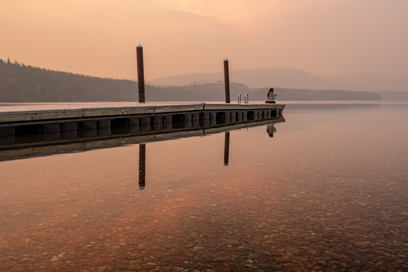 Lake McDonald's smokey sunset