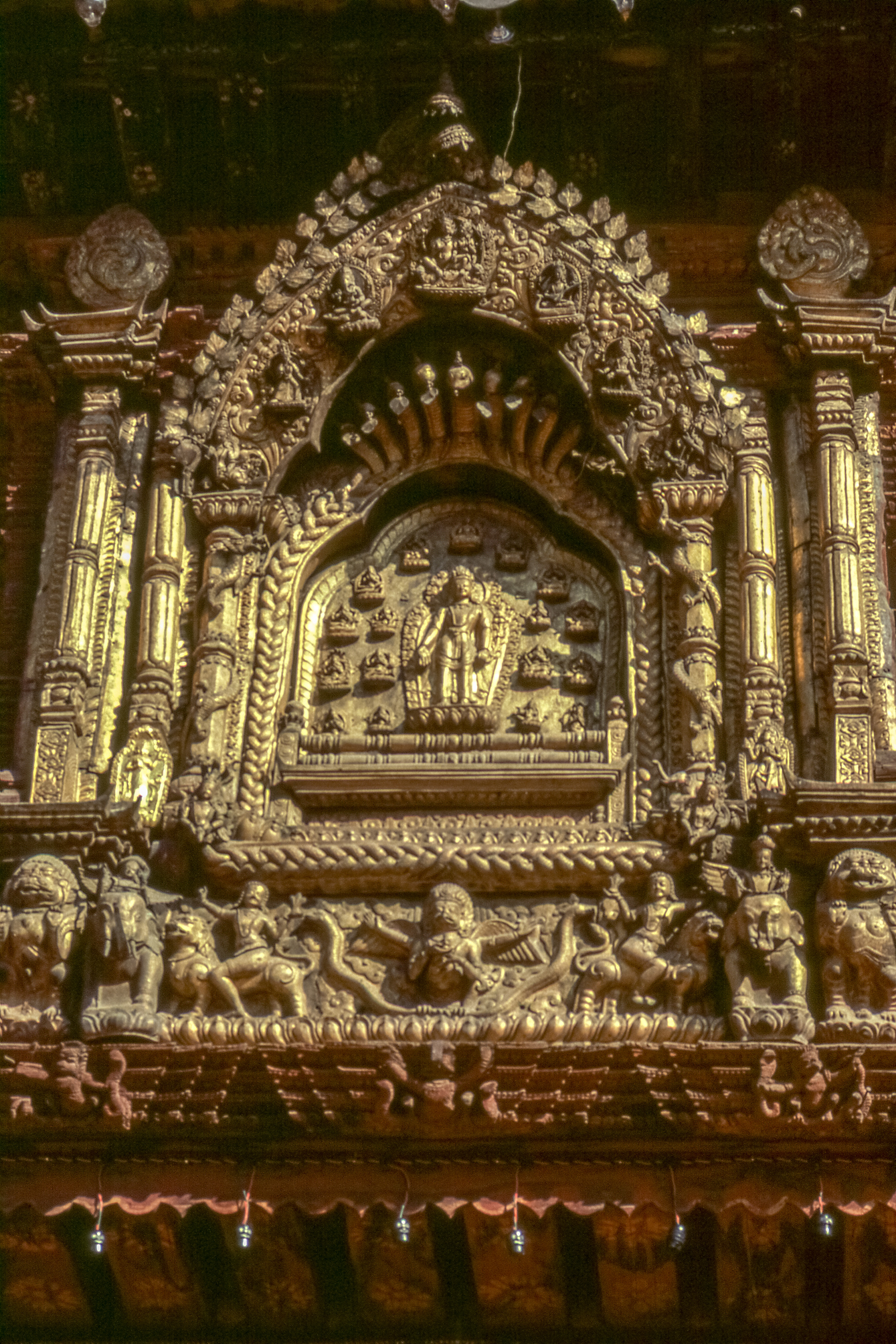gold foil window where the king once made public appearances