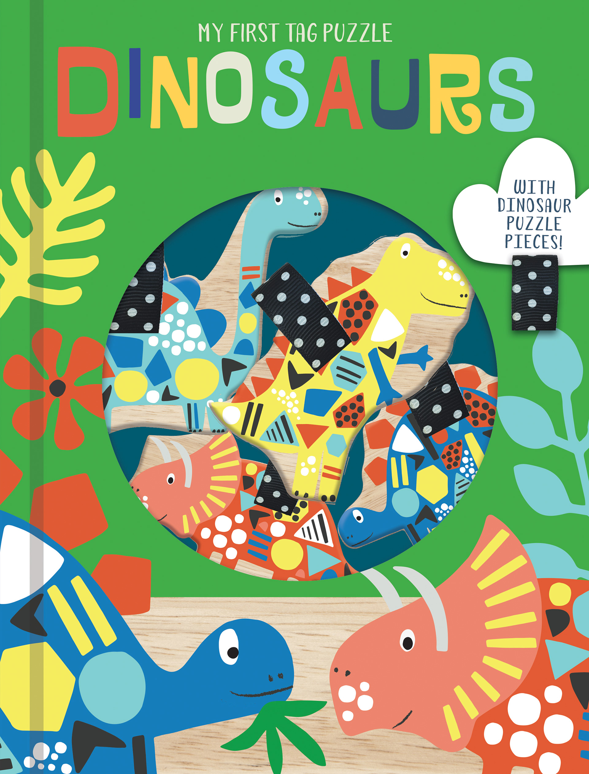 Dinosaur puzzle text concept